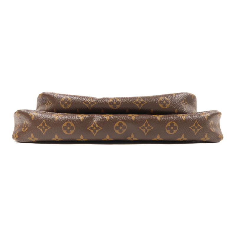 LOUIS VUITTON Monogram Multi Pochette Accessoires金扣手挽肩背兩用袋棕色-3