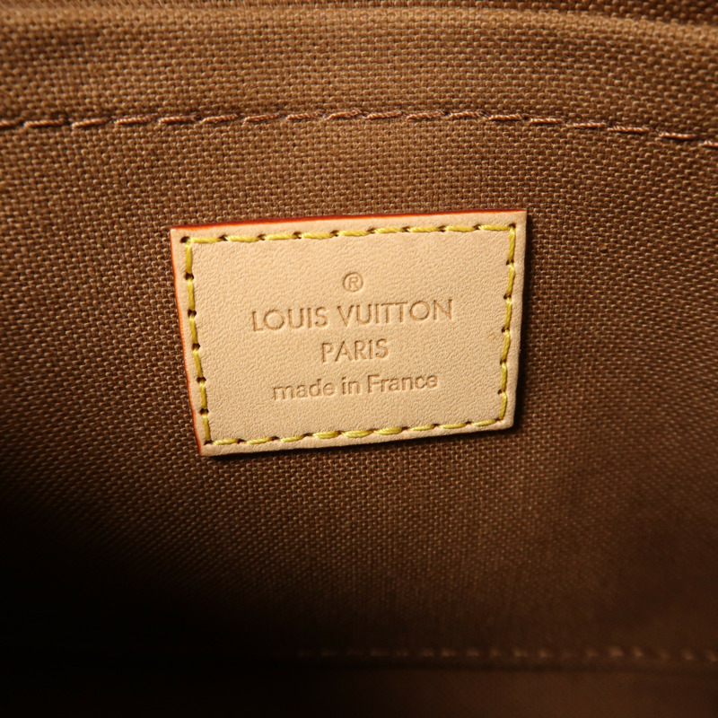 LOUIS VUITTON Monogram Multi Pochette Accessoires金扣手挽肩背兩用袋棕色-6