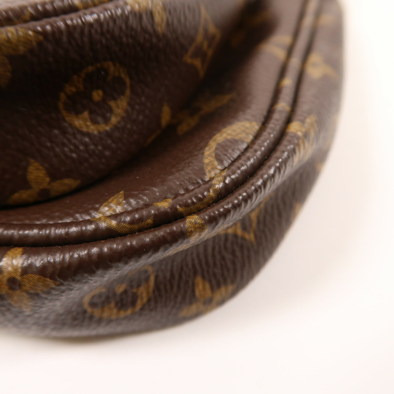 LOUIS VUITTON Monogram Multi Pochette Accessoires金扣手挽肩背兩用袋棕色-9