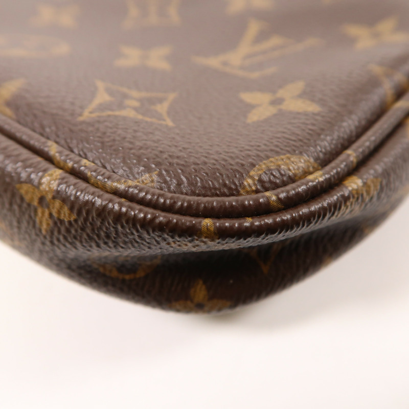 LOUIS VUITTON Monogram Multi Pochette Accessoires金扣手挽肩背兩用袋棕色-11