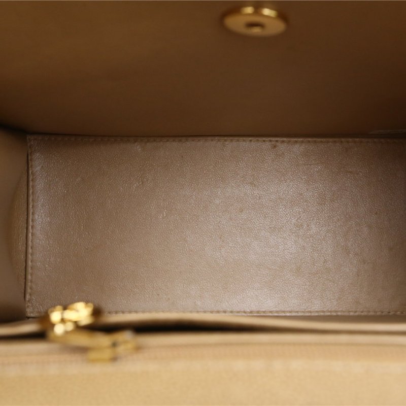 CHANEL 黑色荔枝牛皮4開金扣中古化妝箱肩背包-2