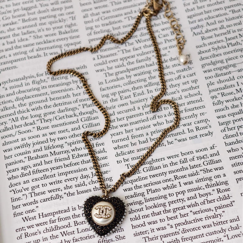 Chanel香奈兒 黑白水鑽項鍊-2