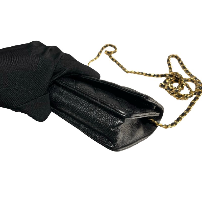 CHANEL WOC BLACK CAVIAR SKIN GHW [A07457]-10
