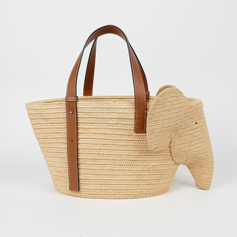 LOEWE 大象籃中號手提包-3