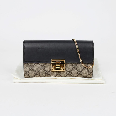 GUCCI 槳鎖鍊長皮夾 453506