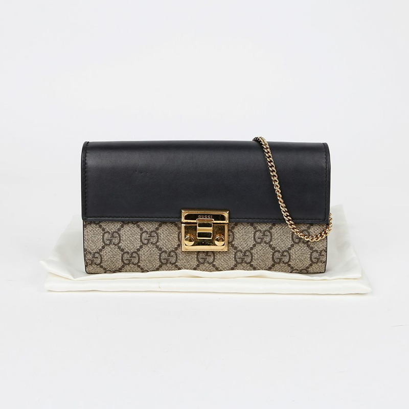 GUCCI 槳鎖鍊長皮夾 453506-0