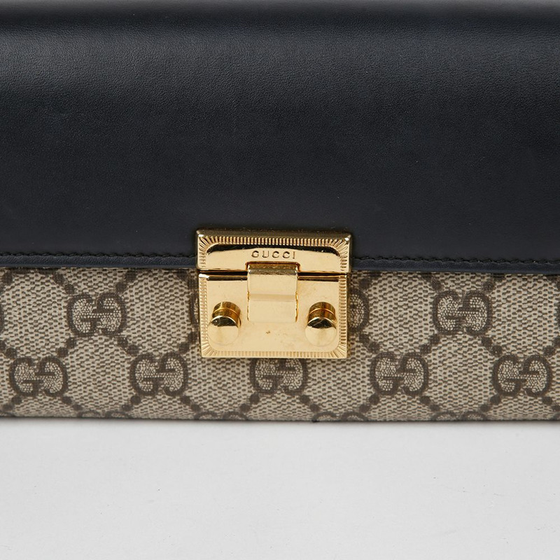 GUCCI 槳鎖鍊長皮夾 453506-2