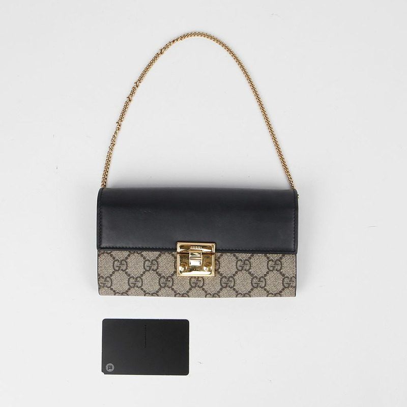 GUCCI 槳鎖鍊長皮夾 453506-8