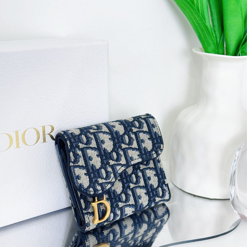 Dior Saddle 經典 老花 三折長夾-1