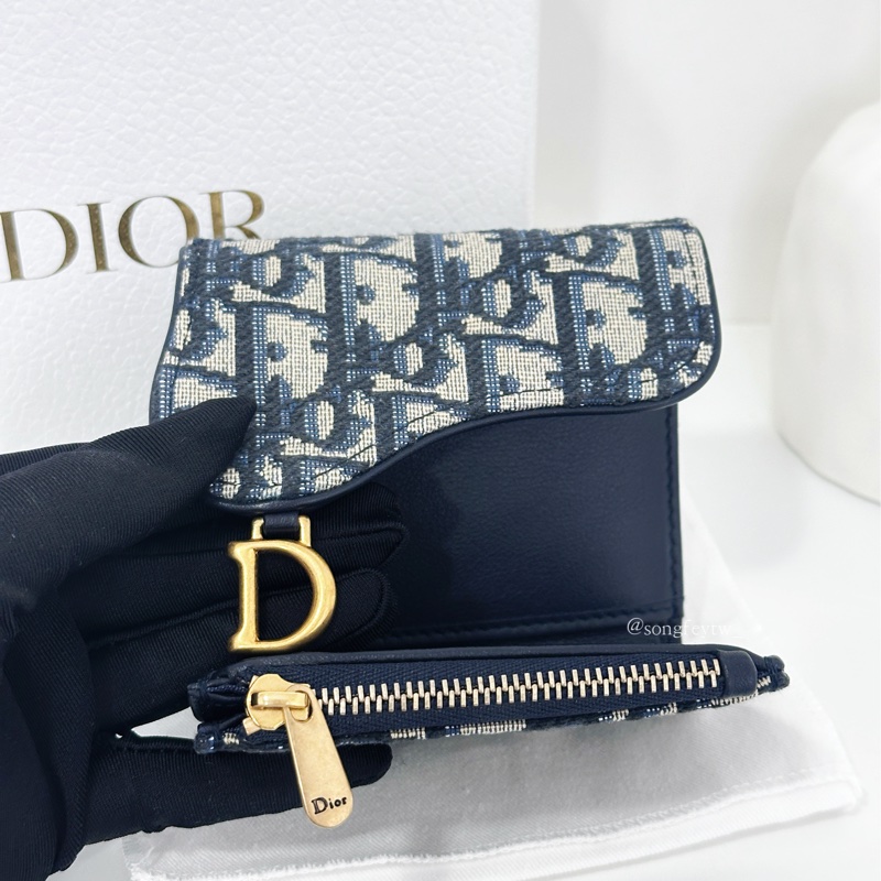 Dior Saddle 經典 老花 三折長夾-3