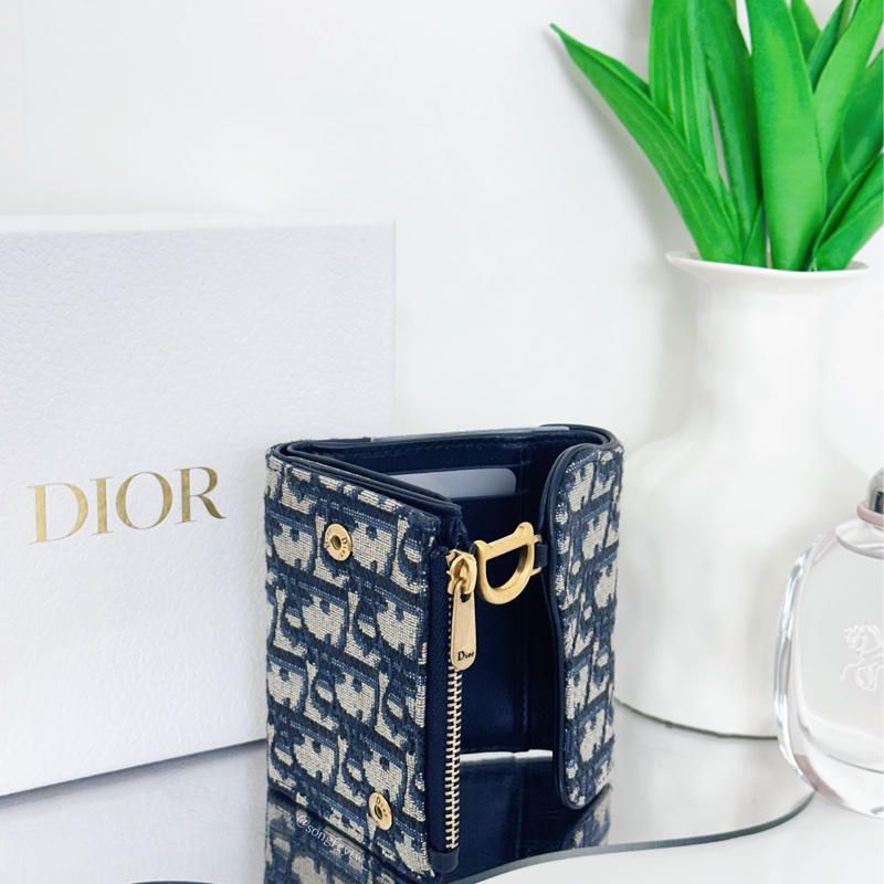 Dior Saddle 經典 老花 三折長夾-4