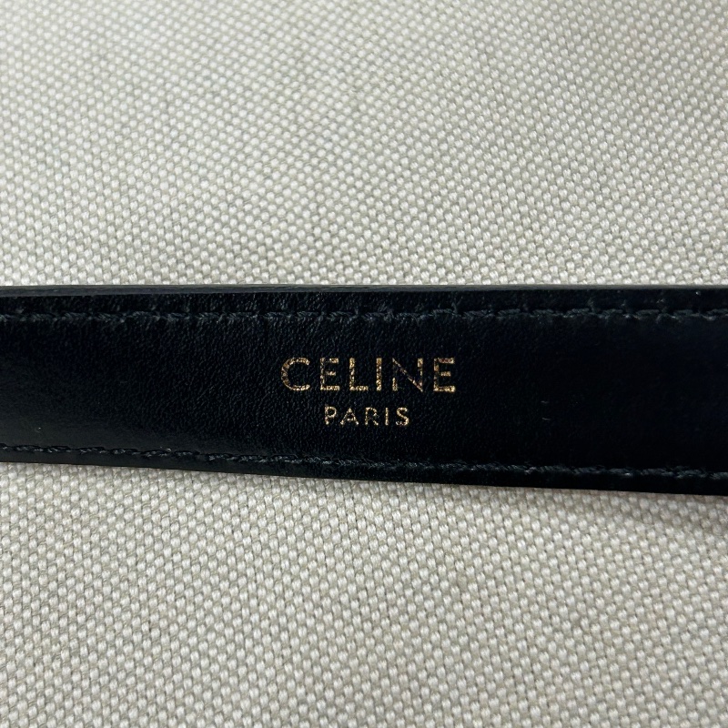 Celine 凱旋門扣是牛皮革腰帶-2