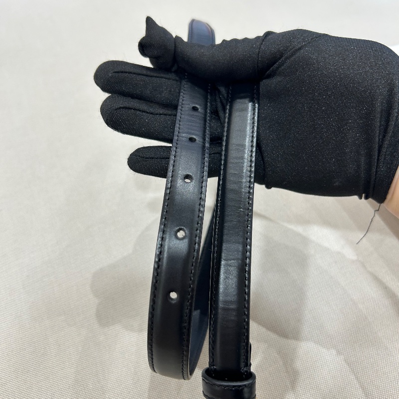 Celine 凱旋門扣是牛皮革腰帶-10