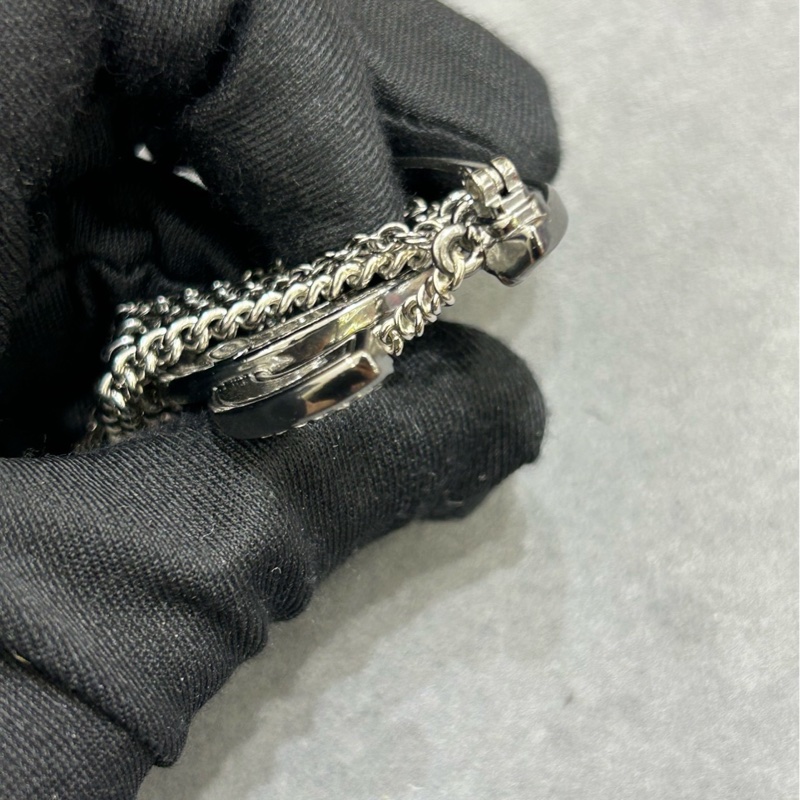 CHANEL 雙C大Logo流蘇 胸針 銀色 附件：盒子-8