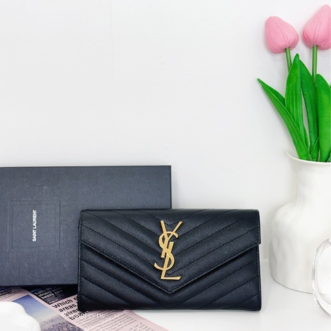 SAINT LAURENT｜YSL 經典 魚子醬 信封長夾