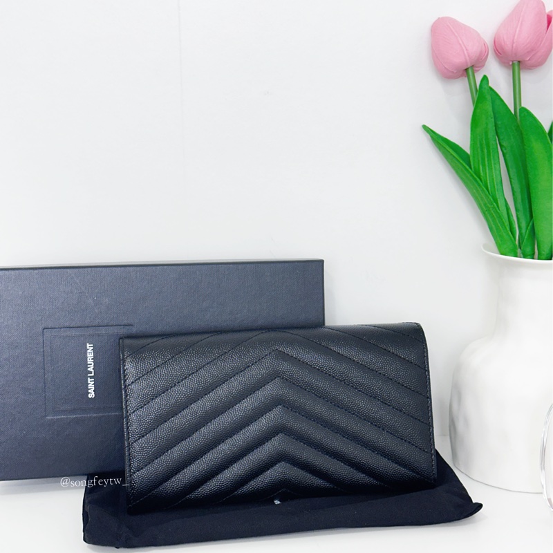 SAINT LAURENT｜YSL 經典 魚子醬 信封長夾-2