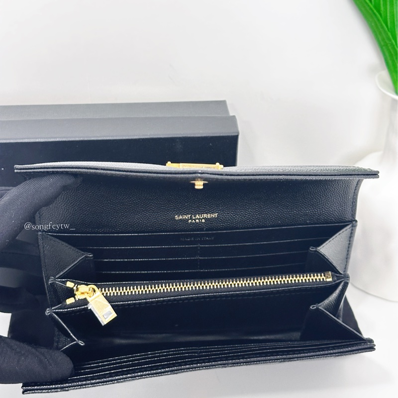 SAINT LAURENT｜YSL 經典 魚子醬 信封長夾-4