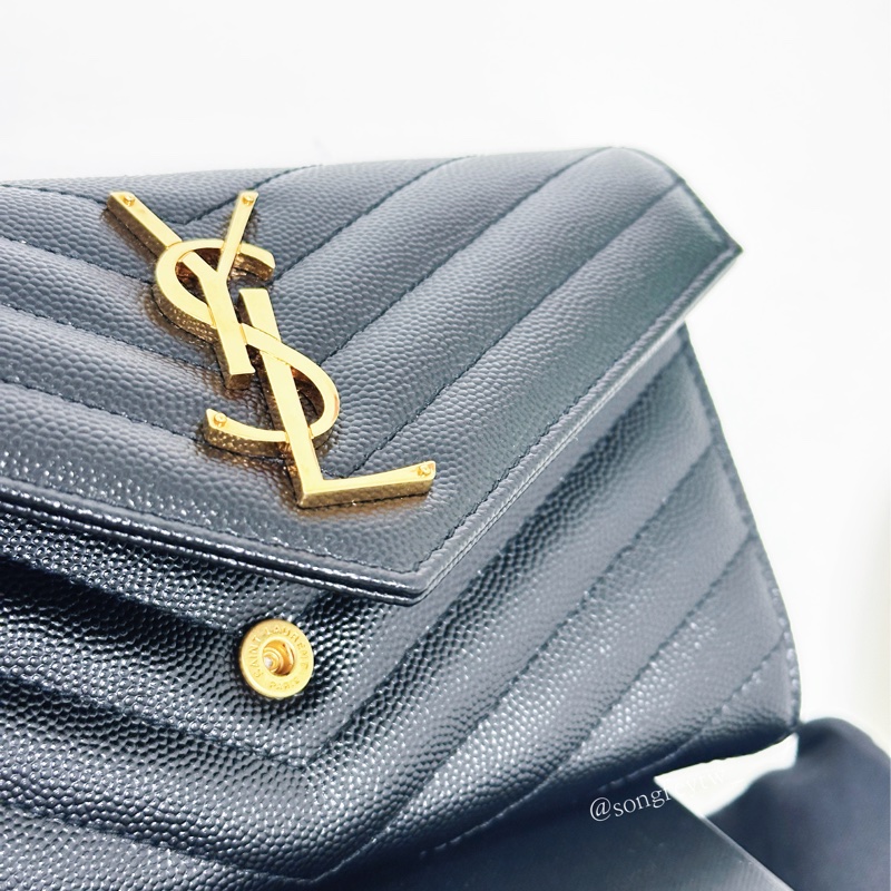 SAINT LAURENT｜YSL 經典 魚子醬 信封長夾-6