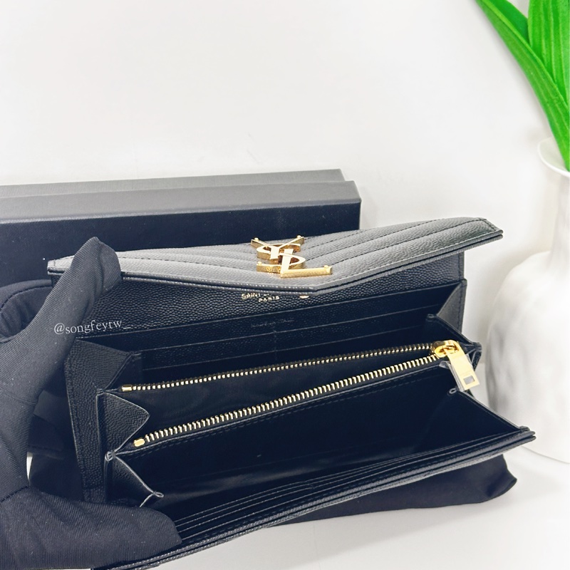 SAINT LAURENT｜YSL 經典 魚子醬 信封長夾-7