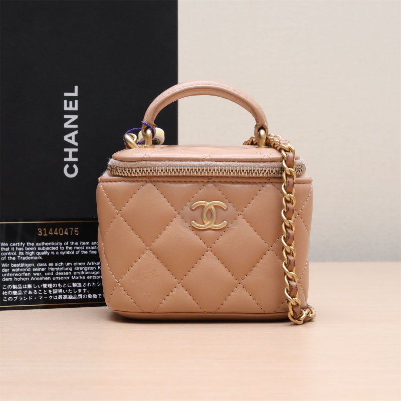 CHANEL 中古皮穿鏈手鏈S-M碼肩背包-0