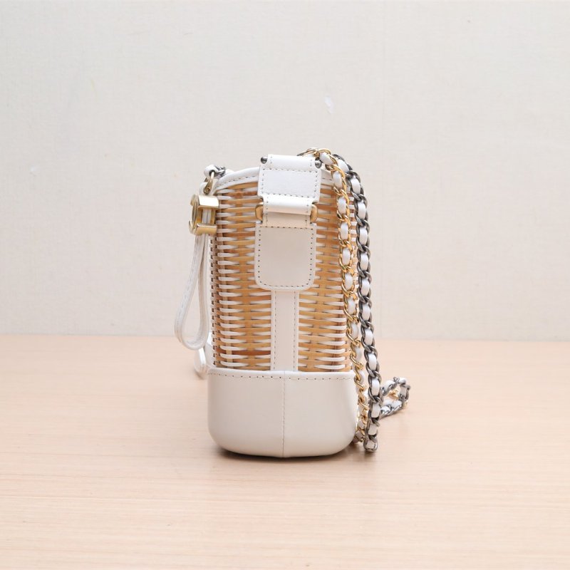 CHANEL 中古葡萄藤鈴鐺耳夾合金肩背包-3