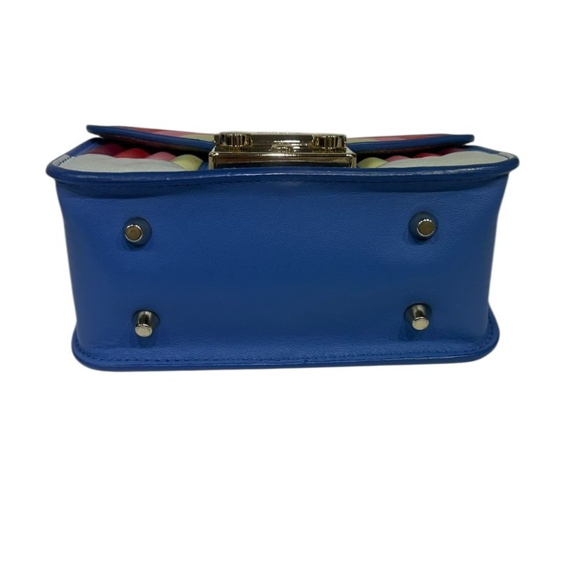 【美收精品】FURLA藍色彩虹肩背包 4-322-5