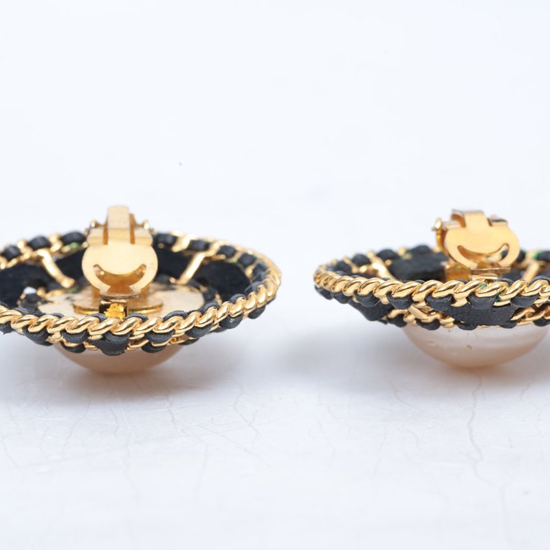 GOYARD BohemeHoboBag子母腋下包綠色PVC銀扣耳環-4