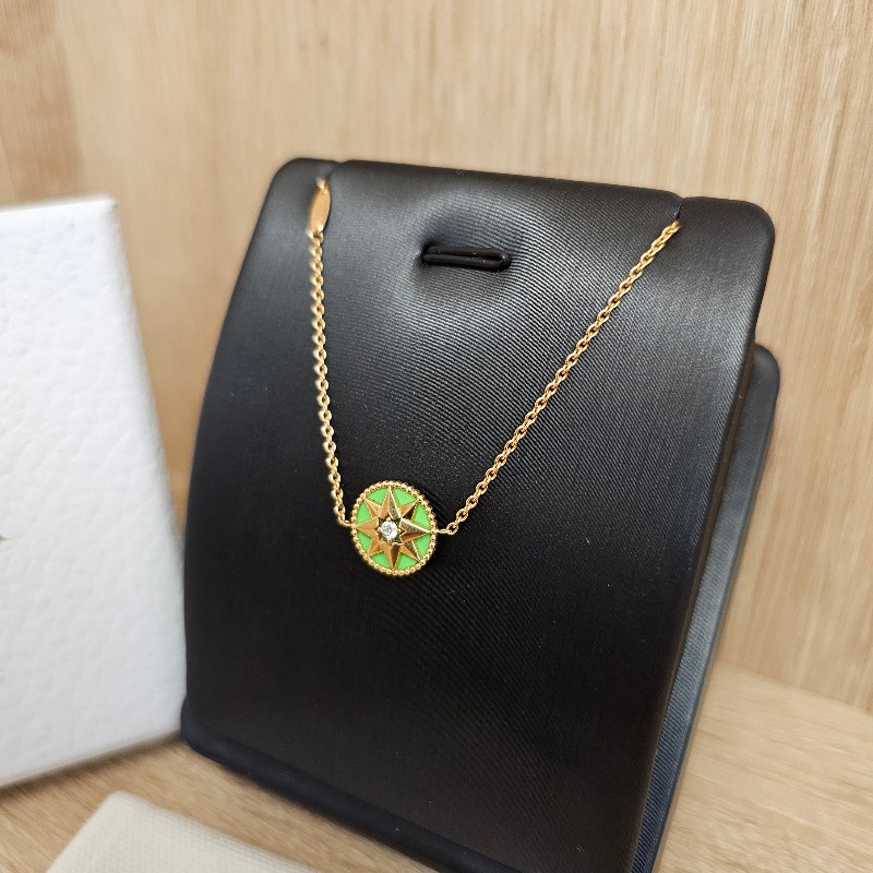 [少見美品❣️] Dior RosedesVents黃K金綠孔雀石單鑽八芒星手鍊-1