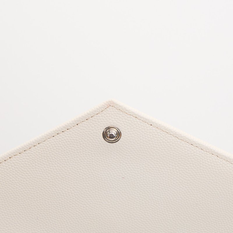 二手 YSL woc 小款信封包/白色銀扣-19