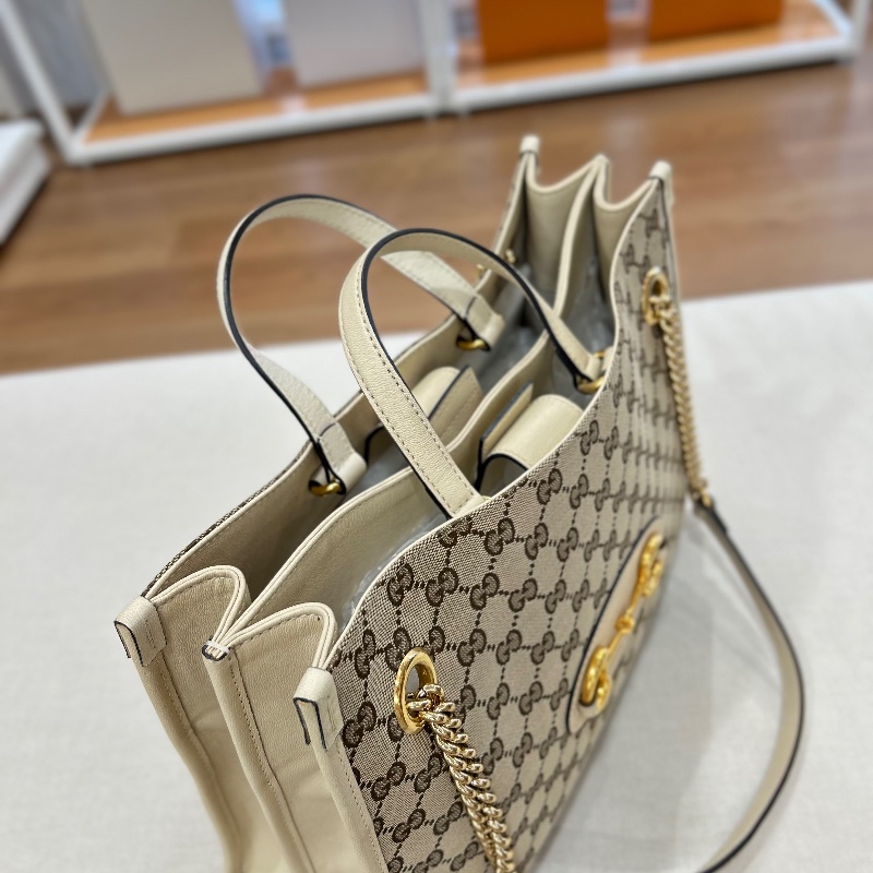 Gucci 馬銜 1955手提肩背托特包-16