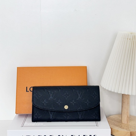 LV 壓紋 薄款 信封長夾
