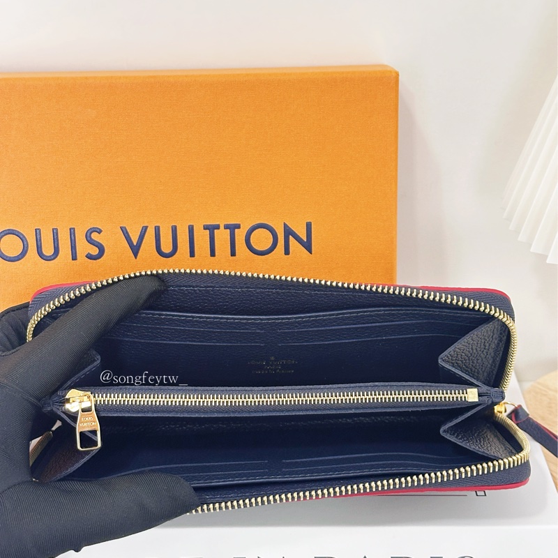 LV 壓紋 薄款 拉鏈長夾-3
