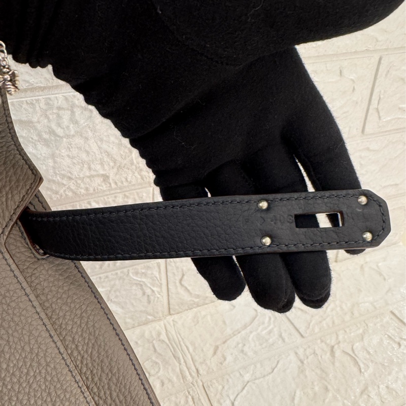 Hermes錫器灰內拼藍吉普賽34-27