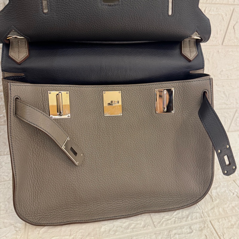 Hermes錫器灰內拼藍吉普賽34-30