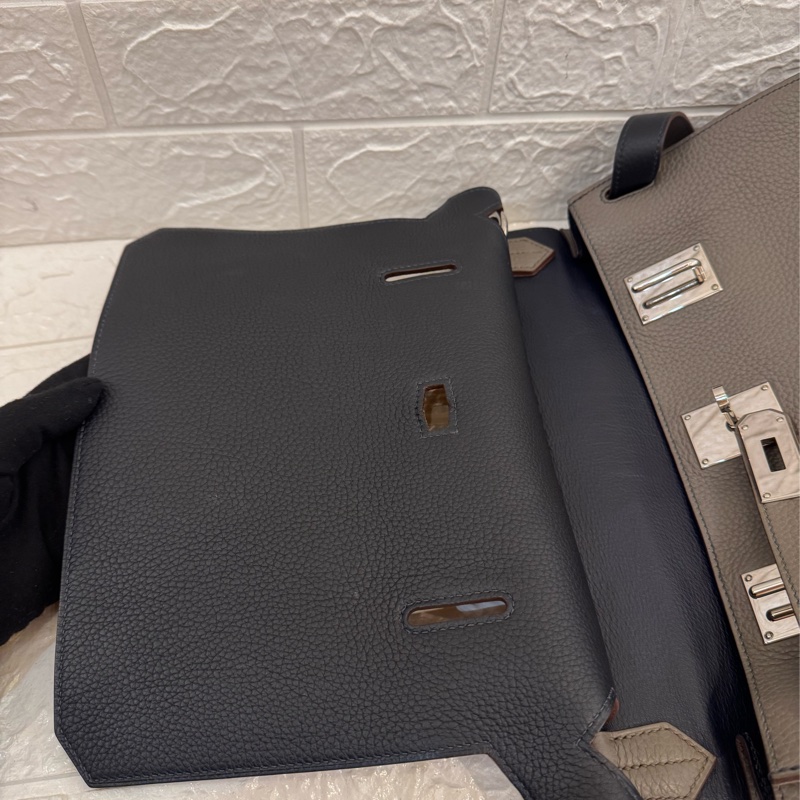 Hermes錫器灰內拼藍吉普賽34-31