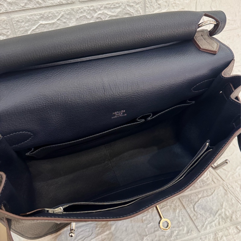 Hermes錫器灰內拼藍吉普賽34-40
