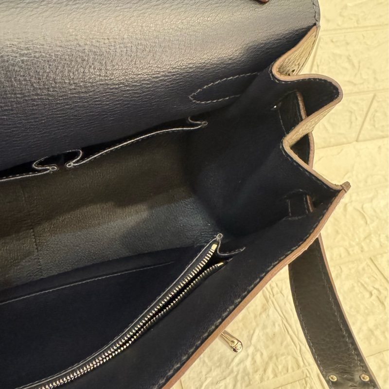 Hermes錫器灰內拼藍吉普賽34-43