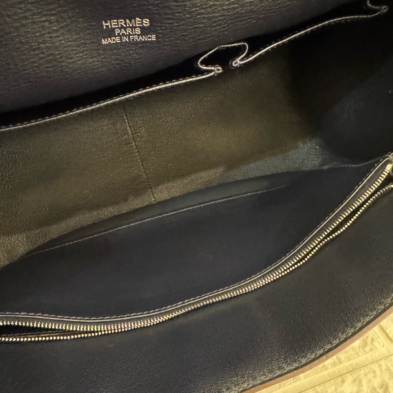 Hermes錫器灰內拼藍吉普賽34-47