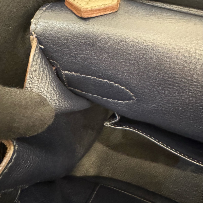 Hermes錫器灰內拼藍吉普賽34-55