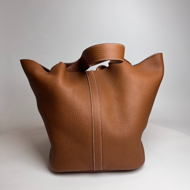 HERMES Z刻金棕PICOTIN GM 包-1