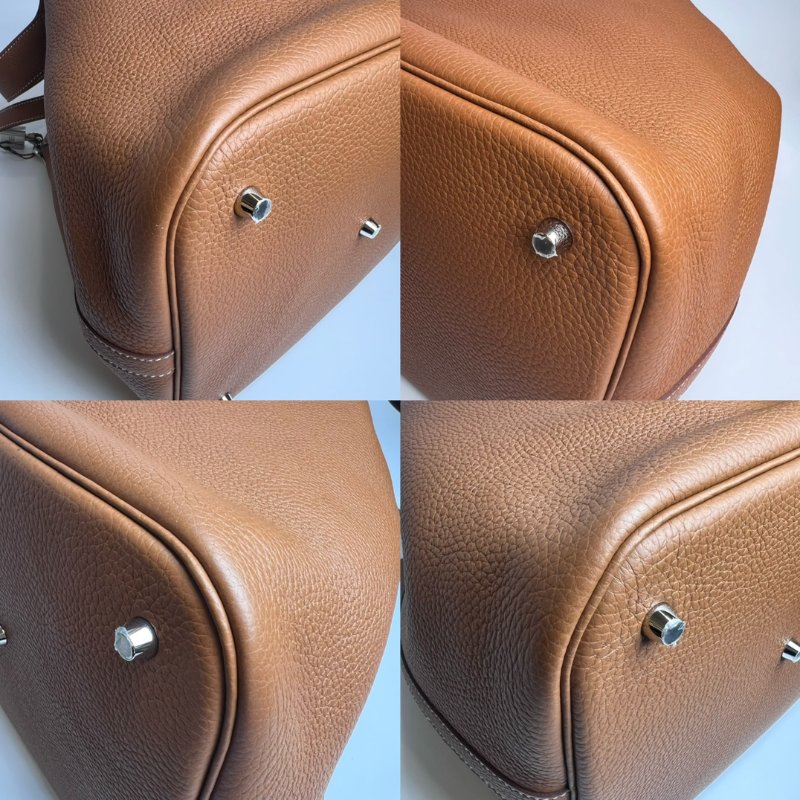 HERMES Z刻金棕PICOTIN GM 包-8