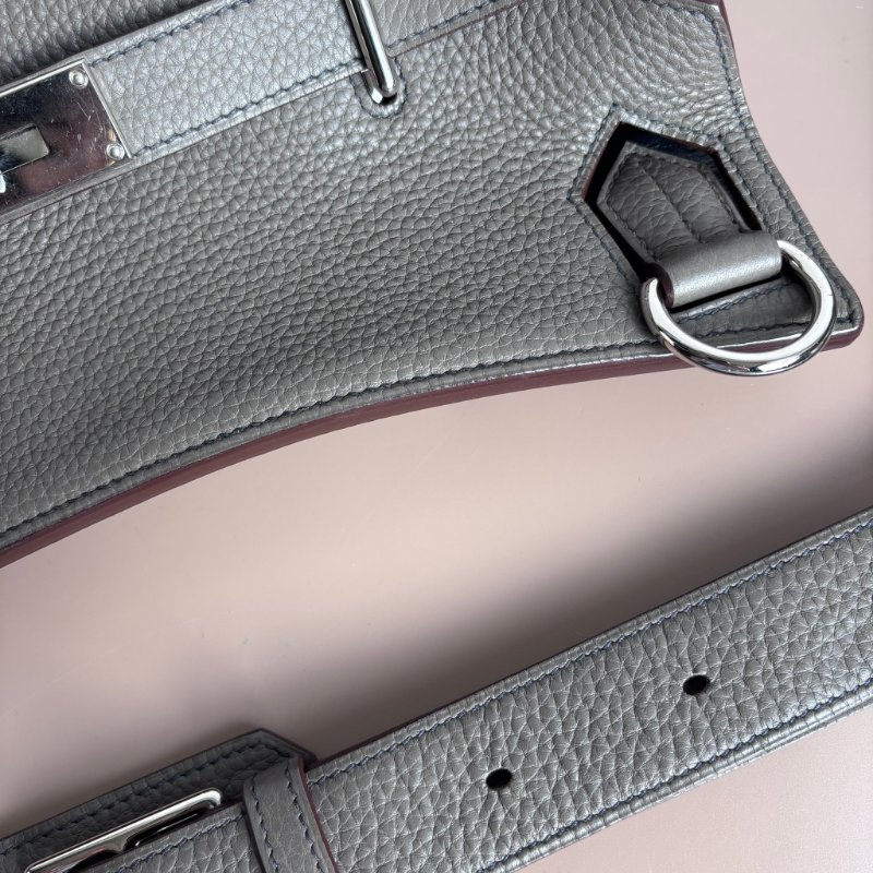 ::HERMES:: 愛馬仕 錫器灰內拚藍吉普賽34-4