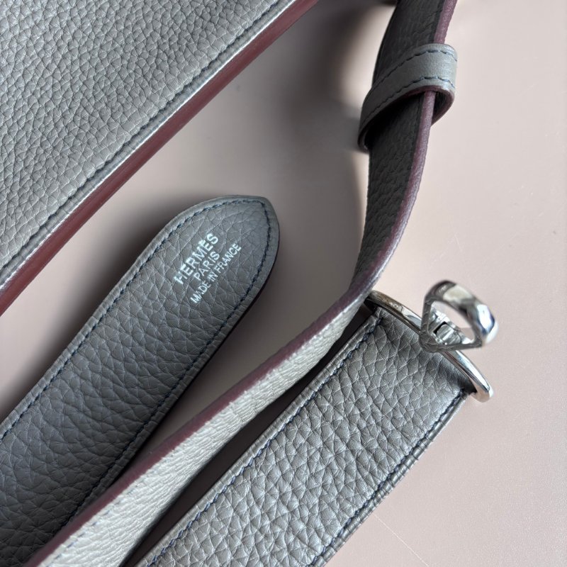 ::HERMES:: 愛馬仕 錫器灰內拚藍吉普賽34-7