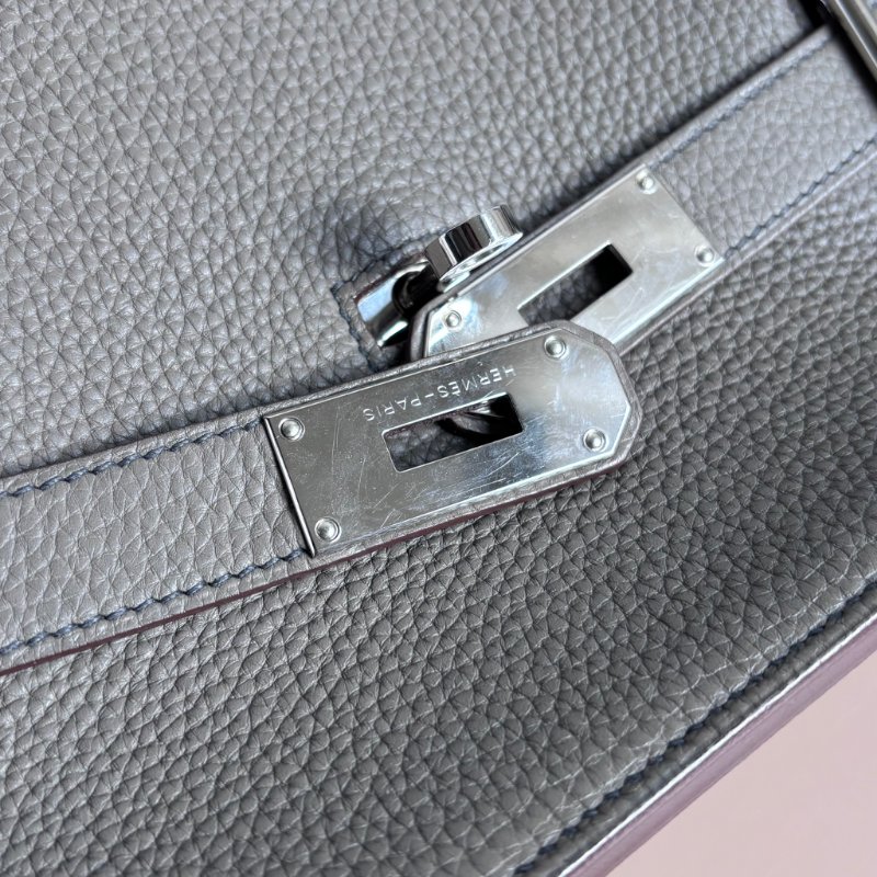 ::HERMES:: 愛馬仕 錫器灰內拚藍吉普賽34-10