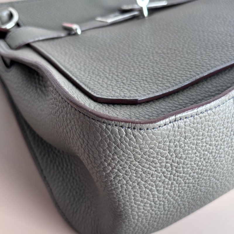 ::HERMES:: 愛馬仕 錫器灰內拚藍吉普賽34-11