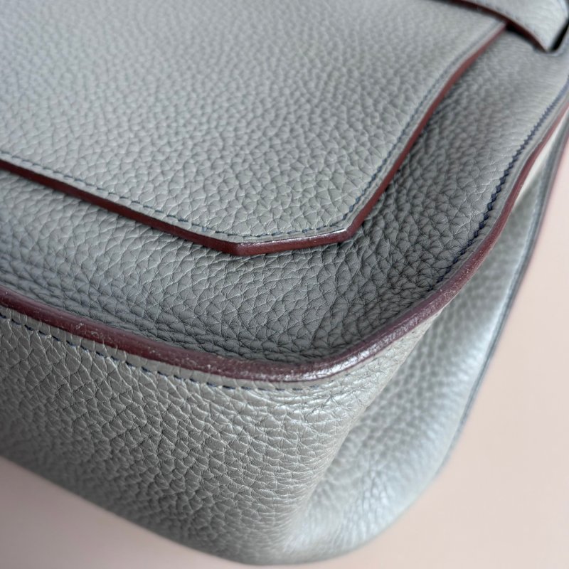 ::HERMES:: 愛馬仕 錫器灰內拚藍吉普賽34-12