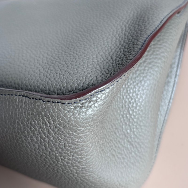 ::HERMES:: 愛馬仕 錫器灰內拚藍吉普賽34-15