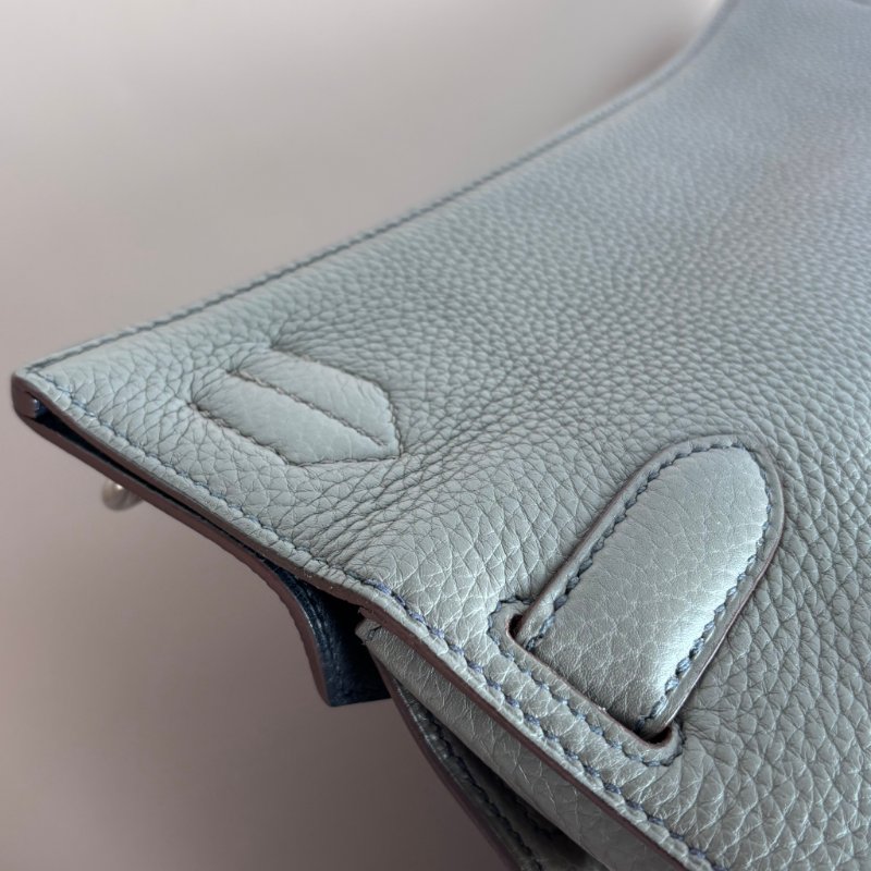 ::HERMES:: 愛馬仕 錫器灰內拚藍吉普賽34-17