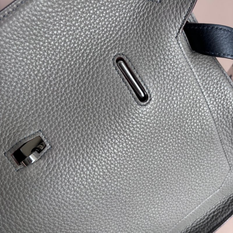 ::HERMES:: 愛馬仕 錫器灰內拚藍吉普賽34-22