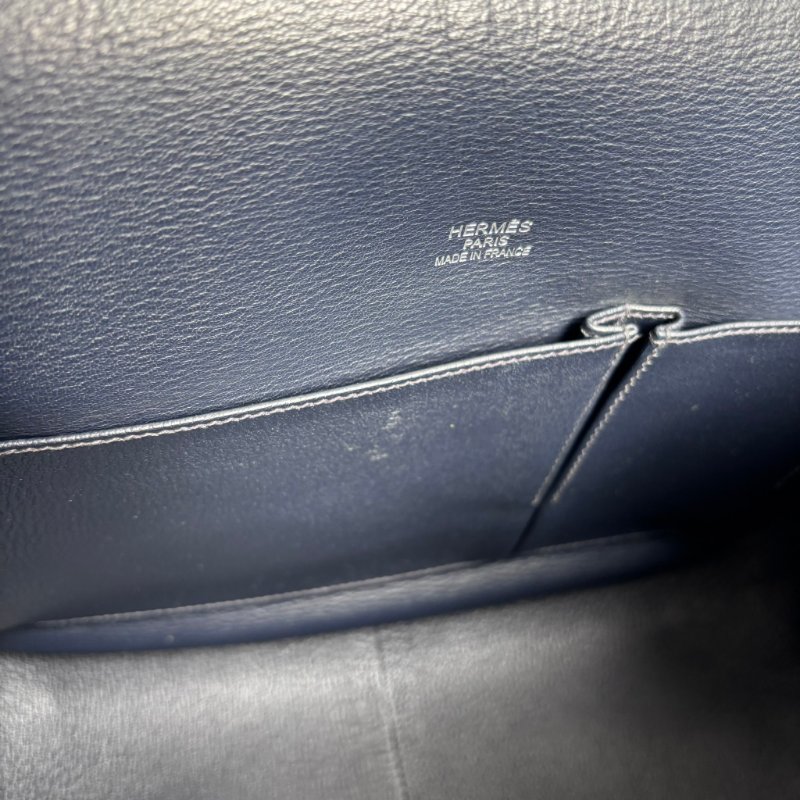 ::HERMES:: 愛馬仕 錫器灰內拚藍吉普賽34-37